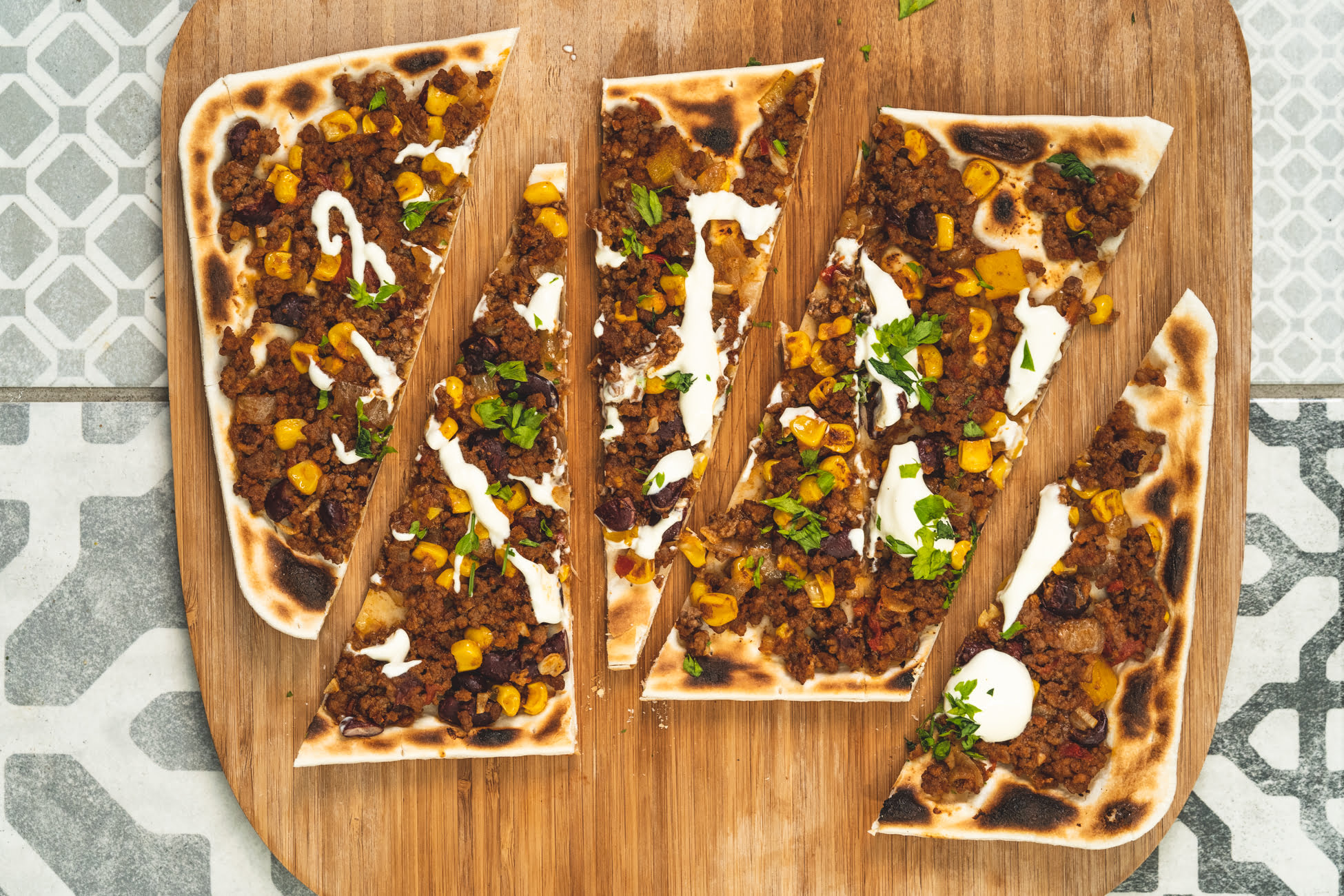 Chili con Carne oder Flammkuchen Mexicana