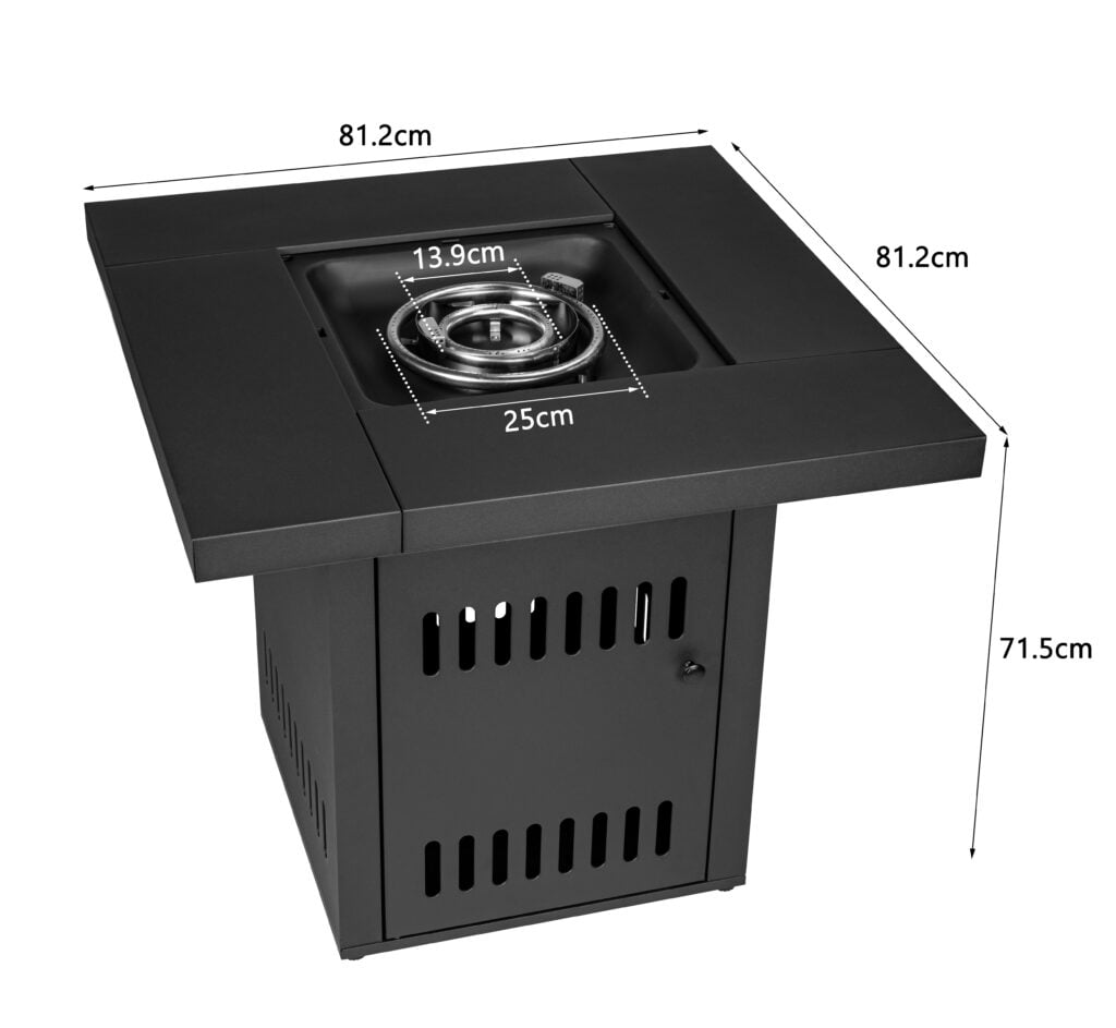 Feuertisch und Gasgrill Cube von Meateor