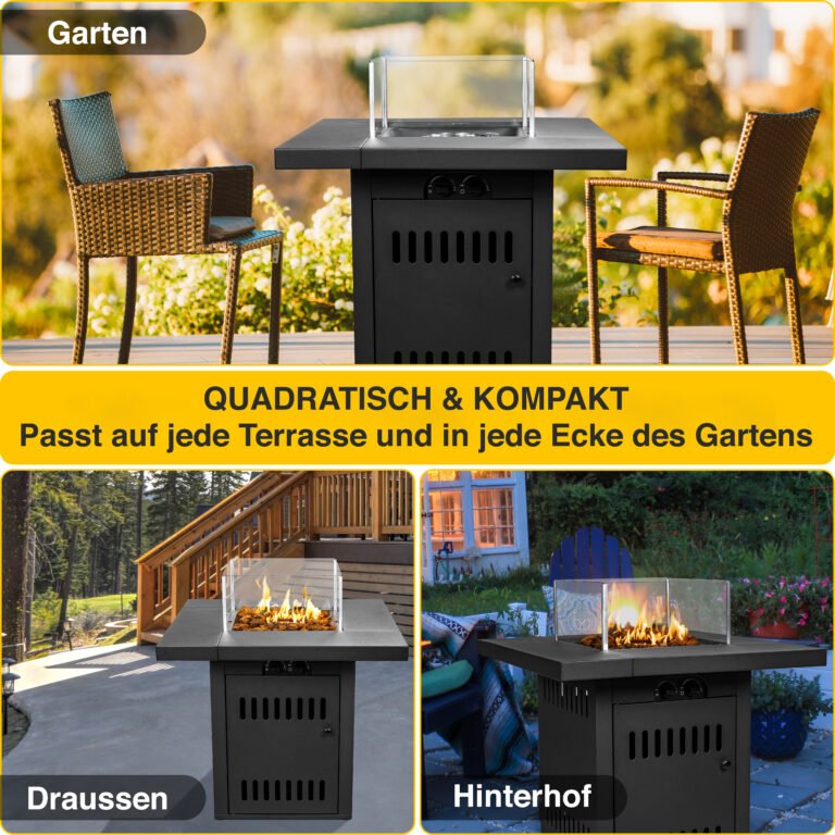 Feuertisch und Gasgrill Cube von Meateor