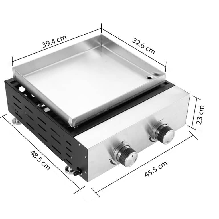 Plancha Gasgrill 2 Flammig von meateor