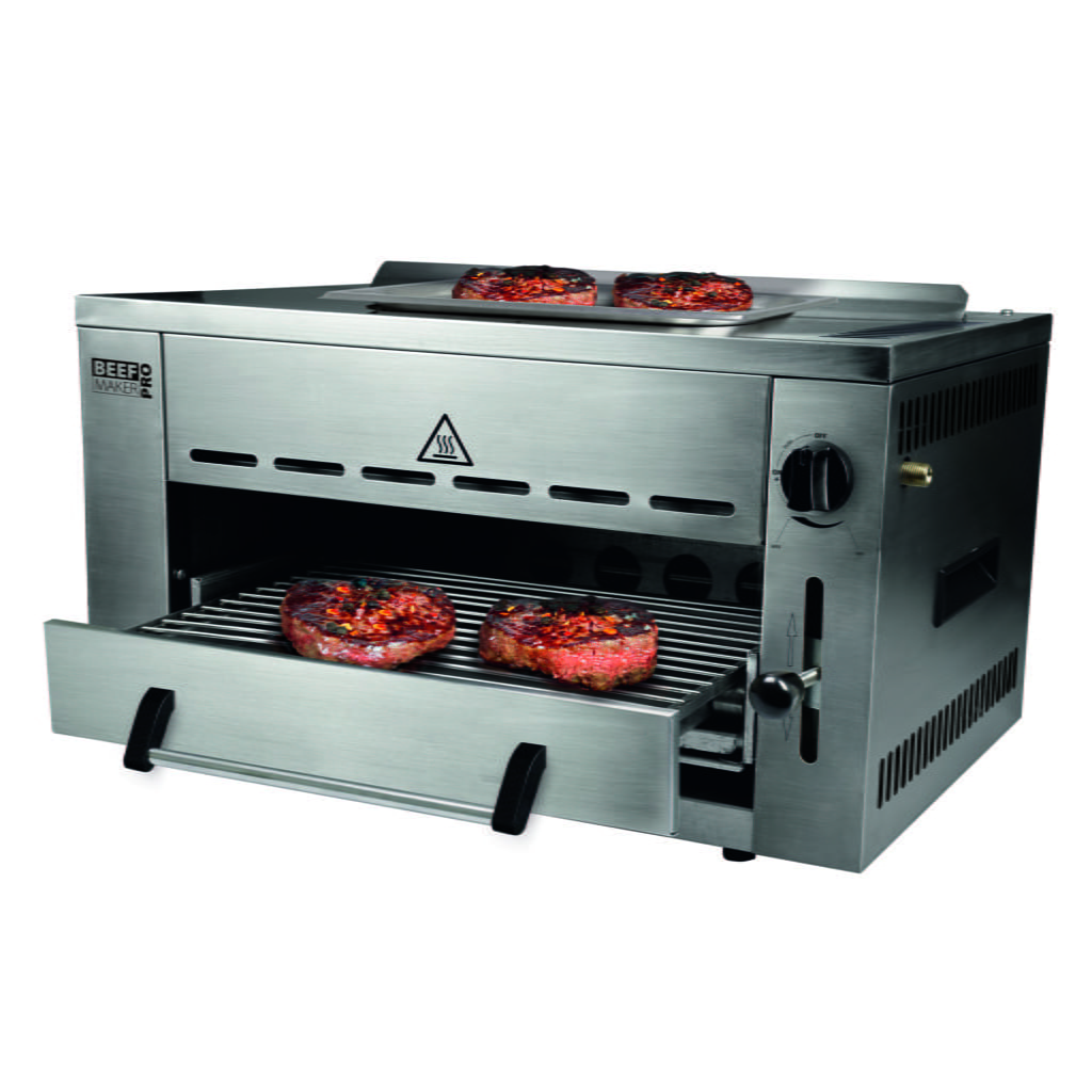 Fleisch im Beef Maker Pro Oberhitzegrill von Meateor