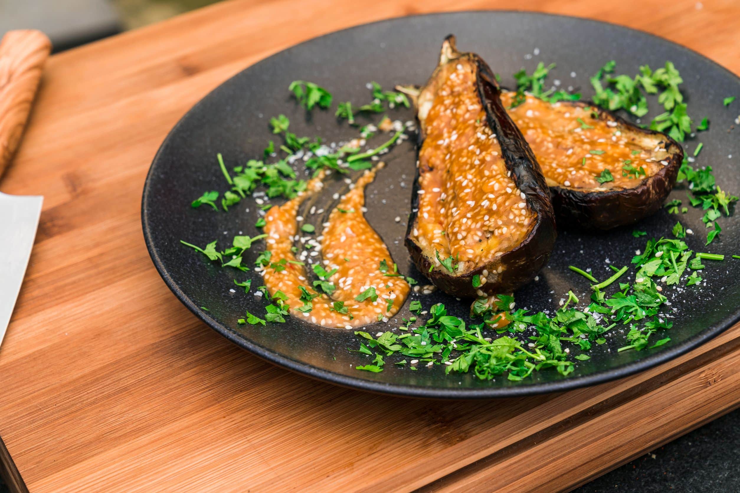 Aubergine mit Sesam