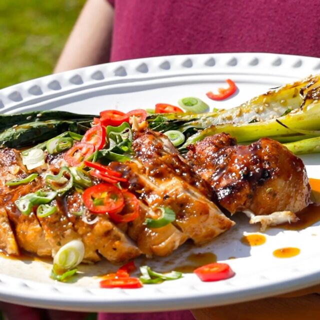 Auf dem Meateor YouTube-Kanal geht es heute ein wenig asiatisch zu! Ihr findet dort nun ein schnelles, aber super leckeres Gericht: Hähnchenbrust mit Pak Choi von Grillweltmeister @oliver_sievers⁠
⁠
Auf unserem faltbaren Gasgrill bereitet Olli im Handumdrehen ein ganzes Gericht zu, das dank des Asia Rubs und der Teriyaki Sauce ganz köstlich fernöstlich wird!😉⁠
⁠
#meateor #gönndir #hähnchenbrust #grillen #teriyaki