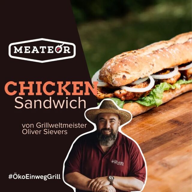 Auf dem Meateor YouTube-Kanal findet ihr ab heute das Rezeptvideo zu einem optischen und geschmacklichen Traum - einem Chicken Sandwich von Grillweltmeister @oliver_sievers!⁠
⁠
Die Hauptzutat Pollo fino grillt Olli auf unserem Öko Einweggrill, wo er danach noch ein leckeres Baguette drauf anröstet. Zusammen mit dem Rest ergibt das dann dieses wahnsinnig leckere Sandwich! Lasst es euch schmecken!😍⁠
⁠
#meateor #gönndir #grillen #oekoeinweggrill #sandwich
