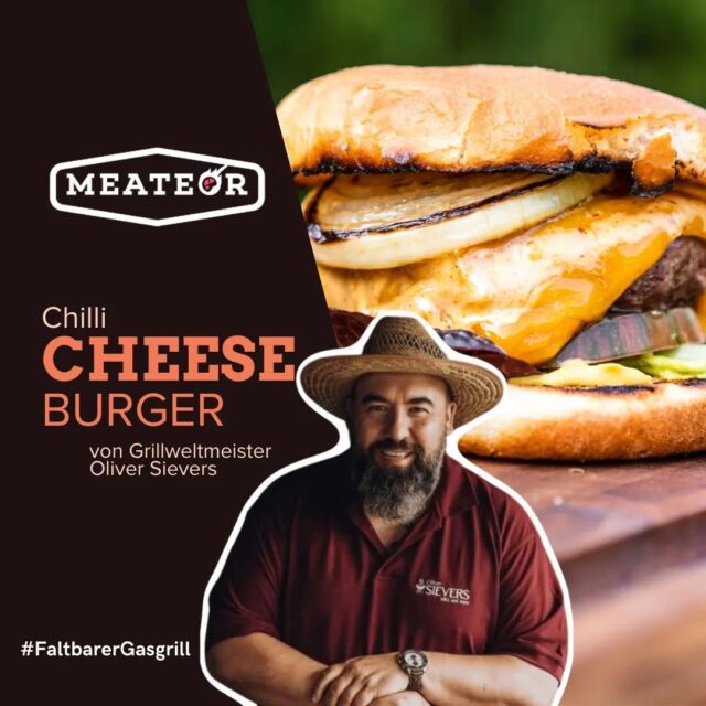 Auf dem Meateor YouTube-Kanal findet ihr nun das Rezeptvideo zu einem Knaller von Burger von Grillweltmeister @oliver_sievers⁠
⁠
Den wahnsinnig leckeren Chili Cheeseburger bereitet Olli auf unserem faltbaren Gasgrill zu, während er schnell die passende scharfe Sauce zusammen rührt. Das müsst ihr nachmachen!😋⁠
⁠
#meateor #gönndir #burger #cheeseburger #grillen